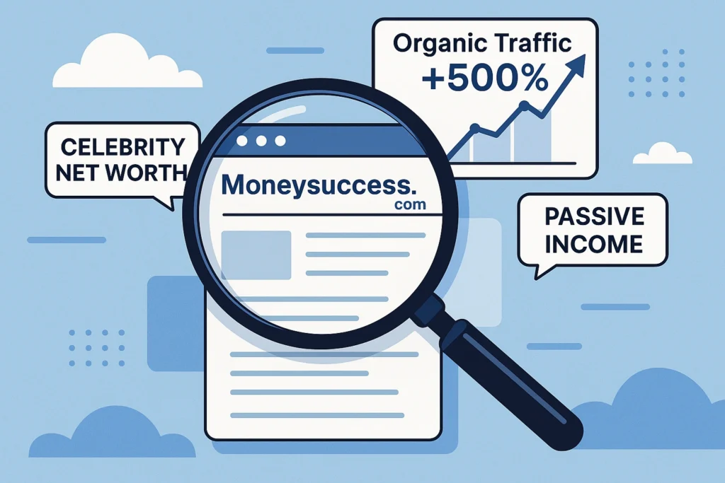 SEO strategies for bloggers: Keyword research and on-page optimization tips used by Moneysucess.com